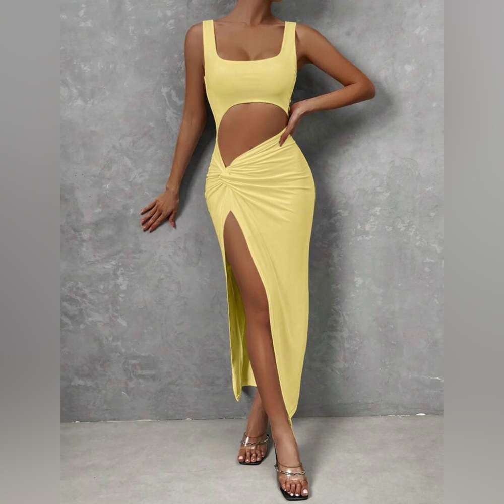 Sexy cut out twist from maxi dress